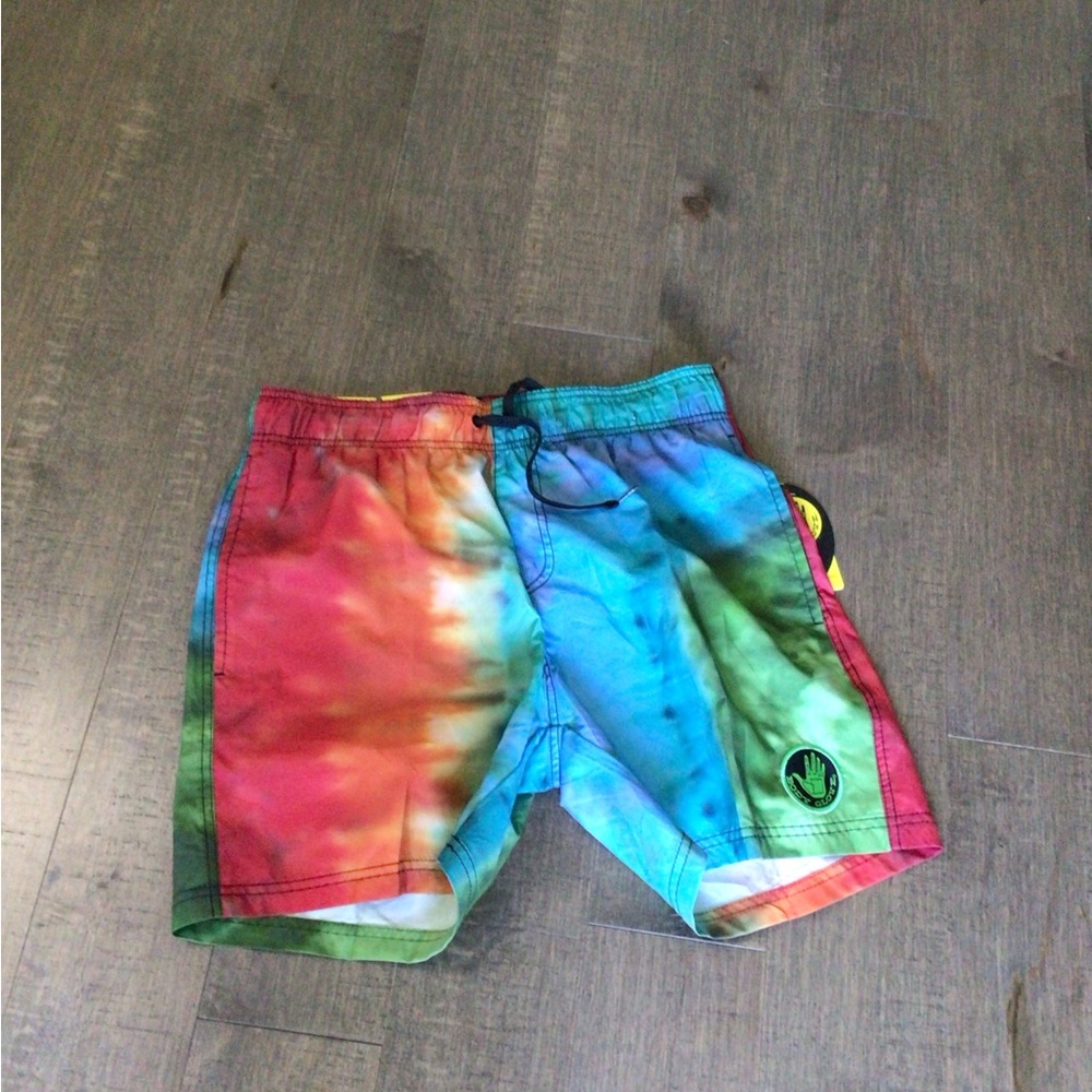 NWT Body Glove Maui Mens 17" Swim Shorts Size Medium - Rainbow Tie Dye